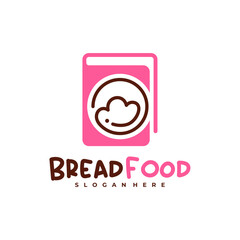 Bread Book logo vector template, Creative Bread logo design concepts