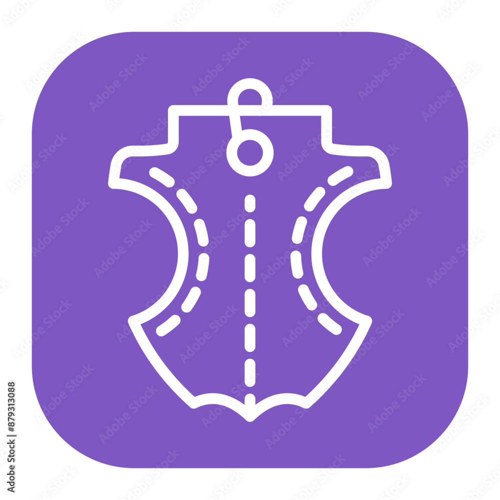 Poster Leather icon vector image. Can be used for Mining And Crafting.