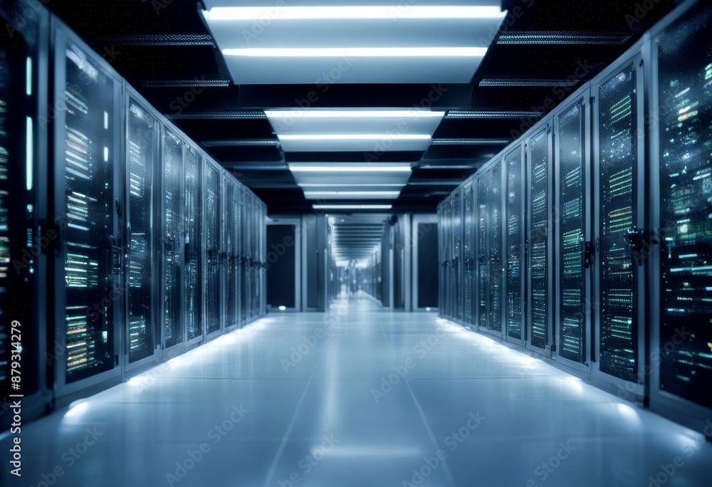 Poster data technology shot interior an center business network datacenter server communication telecom dat