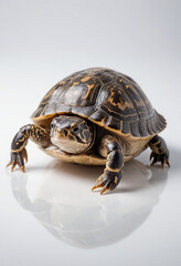 Obraz premium Turtle, isolated on a white background in commercial photography