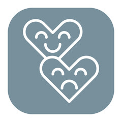 Heart Emoticon icon vector image. Can be used for Dating App.