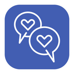 Heart Chat icon vector image. Can be used for Dating App.