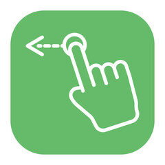 Swipe Left icon vector image. Can be used for Dating App.