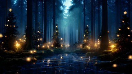 Light decoration at night