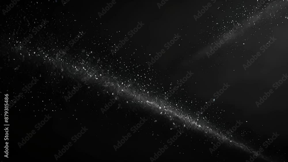 Wall mural seamless loop white dust particle on black backdrop