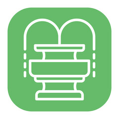 Royal Fountain icon vector image. Can be used for Empire.