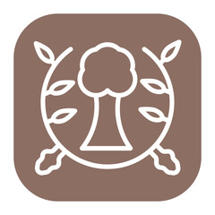 Royal Oak Branch icon vector image. Can be used for Empire.