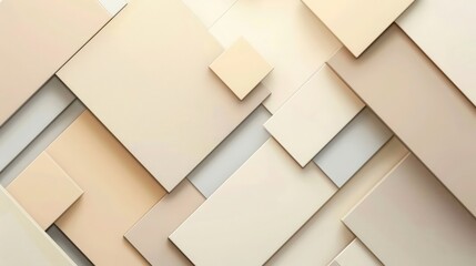 A high-definition abstract background showcasing geometric patterns in neutral colors. Beige, ivory, taupe, and gray shapes are arranged in a visually sophisticated and timeless design