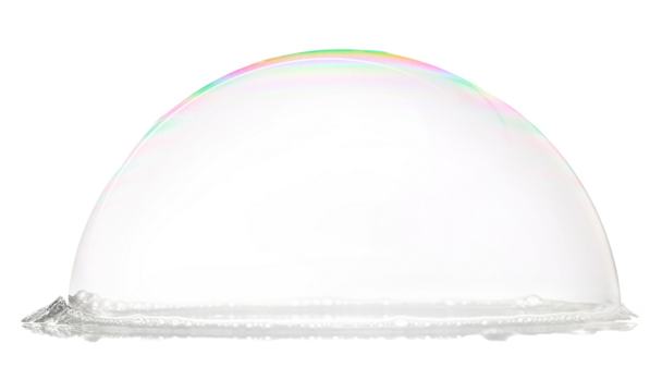 Colorful soap bubble isolated on white, clipping	