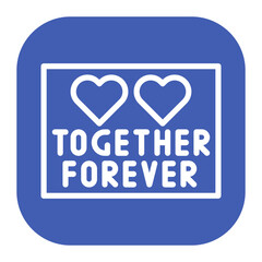 Together Forever icon vector image. Can be used for Anniversary.
