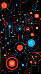 Obraz premium Digital futuristic elements graphics poster mobile phone background