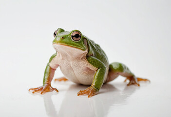 Fototapeta premium Frog, isolated on a white background in commercial photography