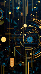 Digital futuristic elements graphics poster mobile phone background