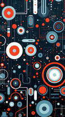 Obraz premium Digital futuristic elements graphics poster mobile phone background