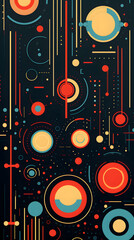 Obraz premium Digital futuristic elements graphics poster mobile phone background