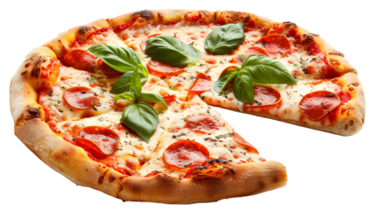 Pizza, transparent picture