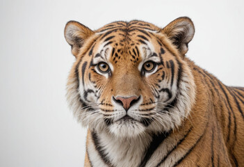 Fototapeta premium Tiger, isolated on a white background in commercial photography