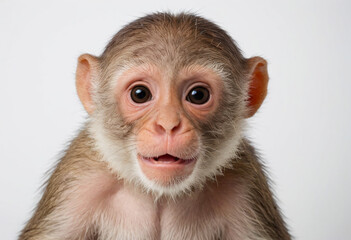 Monkey, isolated on a white background in commercial photography