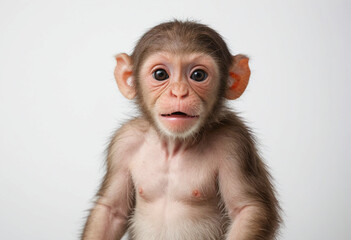 Monkey, isolated on a white background in commercial photography
