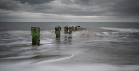 Youghal Strand Groynes on a cold spring evening