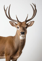 Deer, isolated on a white background in commercial photography