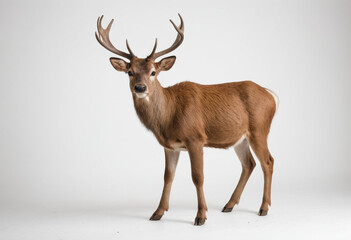 Fototapeta premium Deer, isolated on a white background in commercial photography