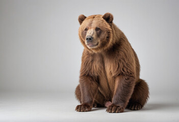 Fototapeta premium Bear, isolated on a white background in commercial photography
