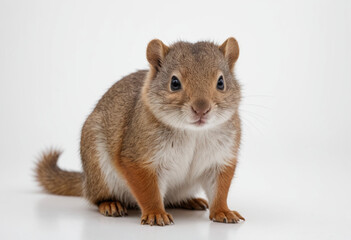 Fototapeta premium Squirrel, isolated on a white background in commercial photography