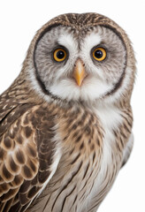 Naklejka premium Owl, isolated on a white background in commercial photography