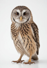 Fototapeta premium Owl, isolated on a white background in commercial photography