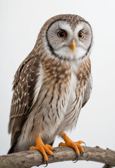 Obraz premium Owl, isolated on a white background in commercial photography