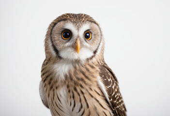 Obraz premium Owl, isolated on a white background in commercial photography