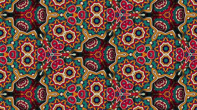 Ottoman Tiles Faience Loop 3D Animation