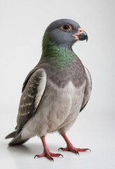 Obraz premium Pigeon, isolated on a white background in commercial photography