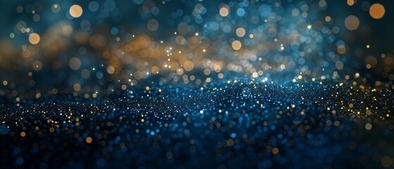 Obraz premium Beautiful abstract background for banner, poster, or many more. Abstract background new year. Blue and gold fireworks and celebrating holiday.