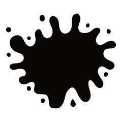 Chocolate Drip Silhouette on White Background. Vector Illustration in Flat Style.