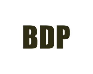 BDP logo design vector template. BDP logo design.