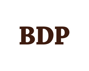BDP logo design vector template. BDP logo design.