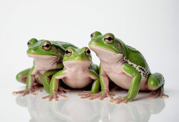Naklejka premium Amphibians, isolated on a white background in commercial photography