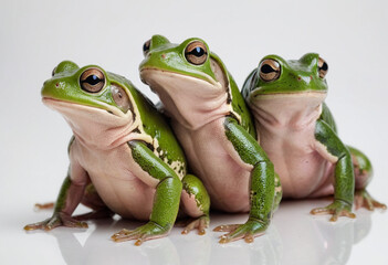 Naklejka premium Amphibians, isolated on a white background in commercial photography