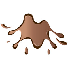 Chocolate Drip with Gradient Color. Isolated on White Background. Vector Illustration Design.