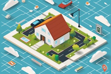 Real estate agency concept, professional services, buying and selling properties