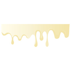 Vanilla Milk Splash with Gradient Color. Isolated on White Background. Vector Illustraion in Cartoon Style.