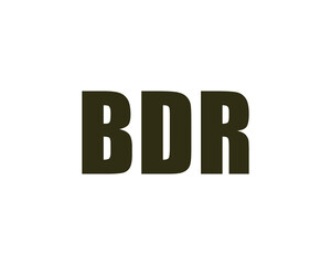 BDR logo design vector template. BDR logo design.