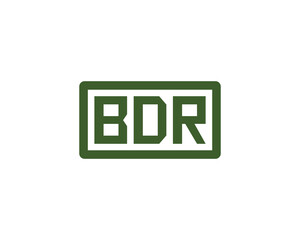 BDR logo design vector template. BDR logo design.