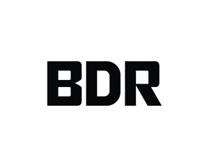 BDR logo design vector template. BDR logo design.