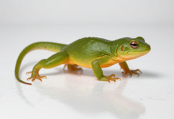 Newt, isolated on a white background in commercial photography