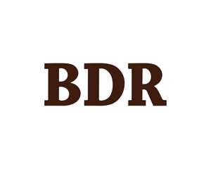 BDR logo design vector template. BDR logo design.