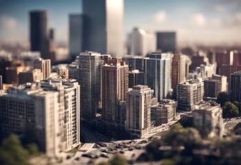 Naklejka premium engineering excellence urban development architecture skyscraper construction industry technology double exposure