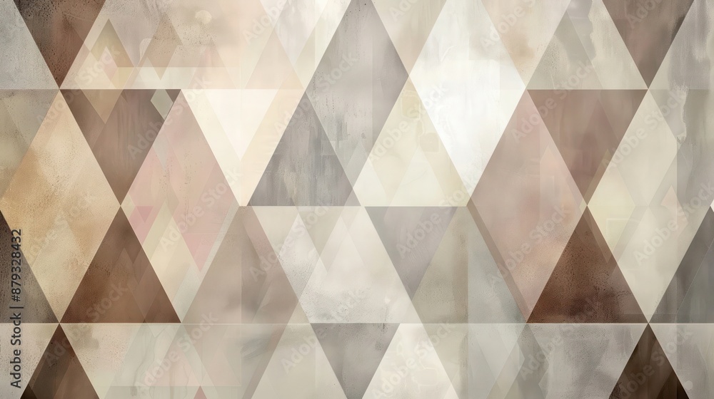 Poster a mesmerizing abstract background with triangular geometric patterns in a neutral palette, blending 